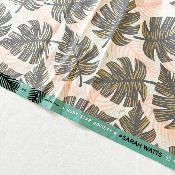 3.7 yd - Ruby Star Society - Florida One - Shade Palms Slate Grey - Fabric - Picture 4 of 5